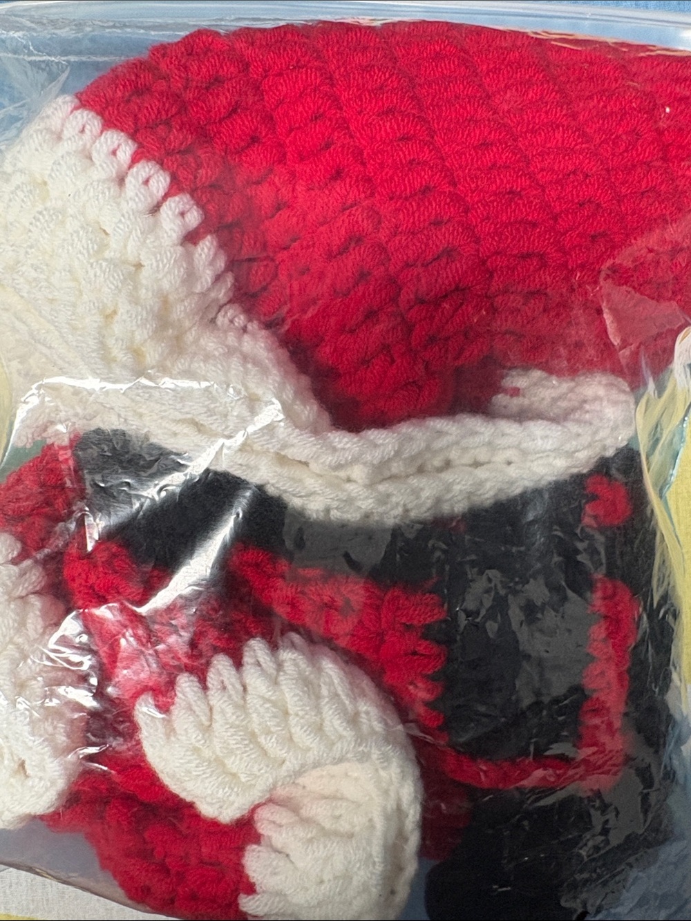 Handmade Red Santa Romper & Hat Set for Baby - Picture 2 of 2